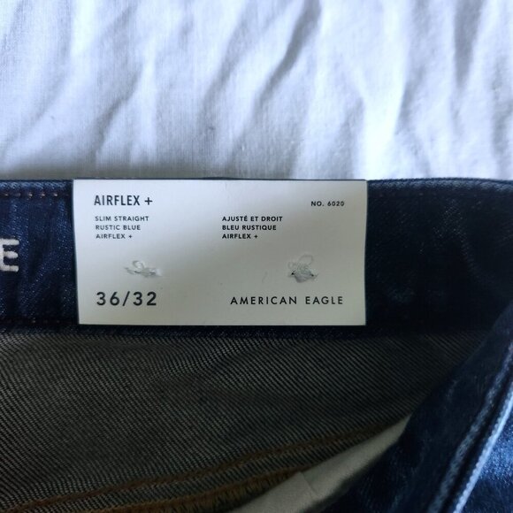 American Eagle Airflex + Men's Jeans 36 x 32 Slim Straight Denim New - Picture 7 of 10